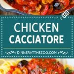 Chicken Cacciatore Recipe | Italian Chicken #chicken #peppers #mushrooms #olives #dinner #dinneratthezoo