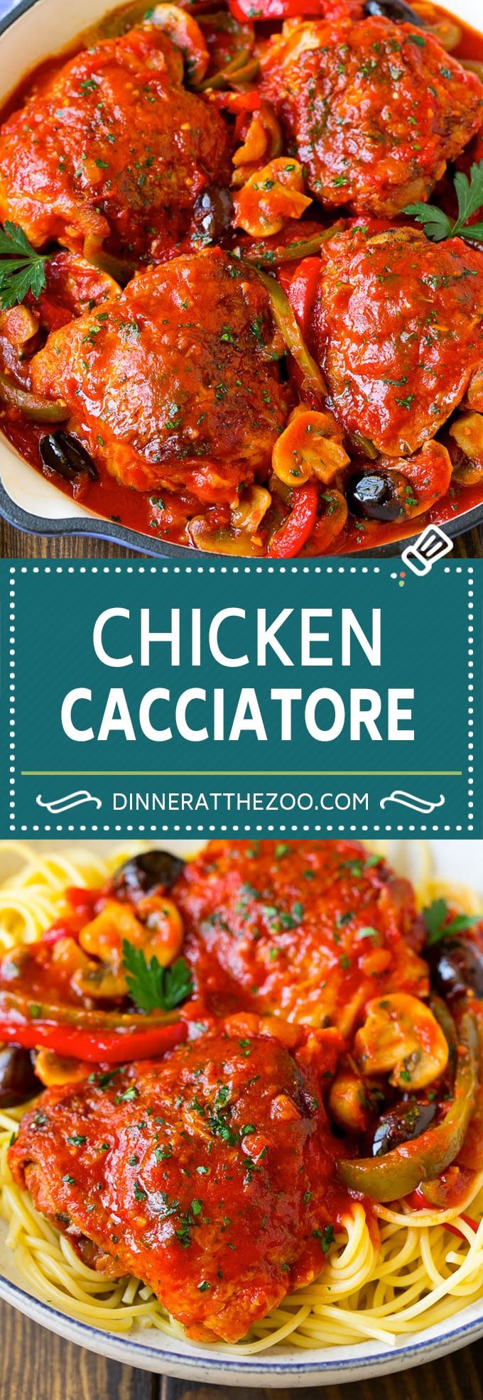 Chicken Cacciatore Recipe | Italian Chicken #chicken #peppers #mushrooms #olives #dinner #dinneratthezoo