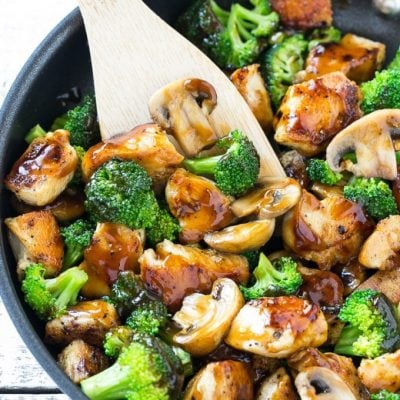 This recipe for chicken and broccoli stir fry is a classic dish of chicken sauteed with fresh broccoli florets and coated in a savory sauce. You can have a healthy and easy dinner on the table in 30 minutes! ad