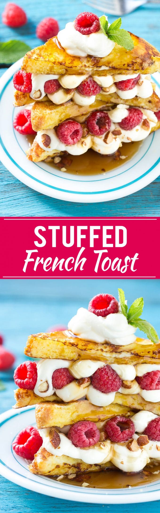 Stuffed French Toast | Cream Cheese Stuffed French Toast | French Toast Recipe #frenchtoast #raspberry #creamcheese #breakfast #brunch #dinneratthezoo