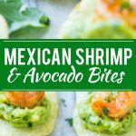 This recipe for Mexican shrimp bites is seared shrimp and guacamole layered onto individual potato chips. A super easy appetizer that's elegant enough for entertaining! #ad