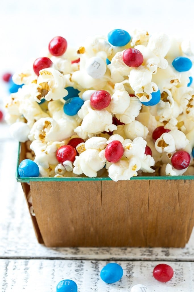 Red white and blue popcorn.