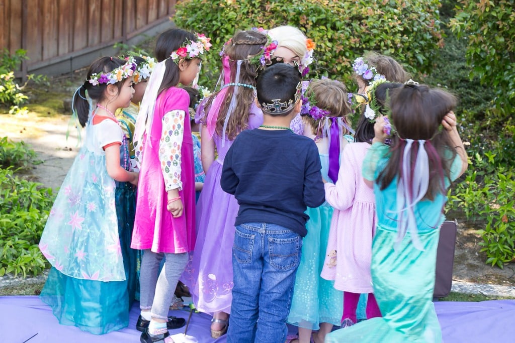 A princess tea time birthday party including ideas for food, crafts, activities, favors and more!