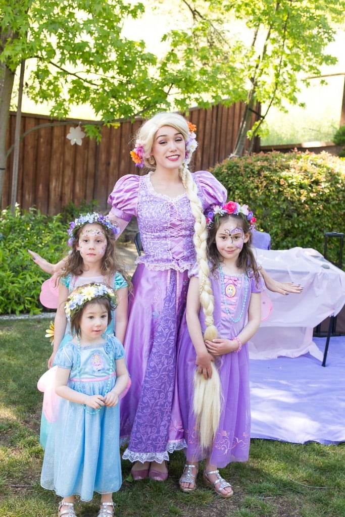 A princess tea time birthday party including ideas for food, crafts, activities, favors and more!