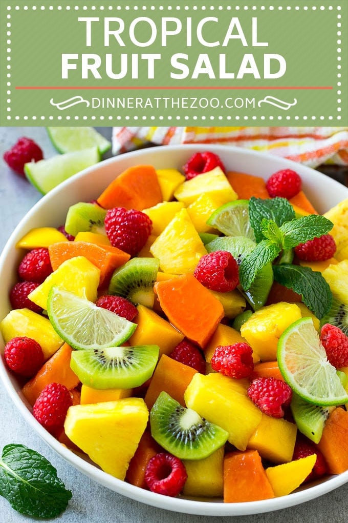Tropical Fruit Salad Recipe | Easy Fruit Salad | Best Fruit Salad #fruit #salad #dinneratthezoo #healthy