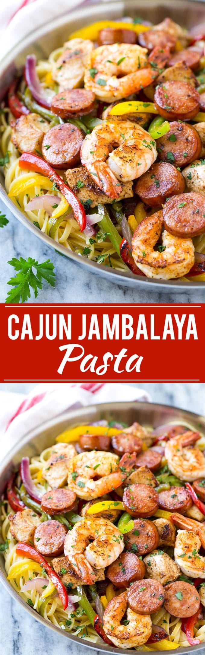 Jambalaya Pasta Recipe | Shrimp Pasta | Sausage Pasta #pasta #sausage #shrimp #cajun #dinner #dinneratthezoo