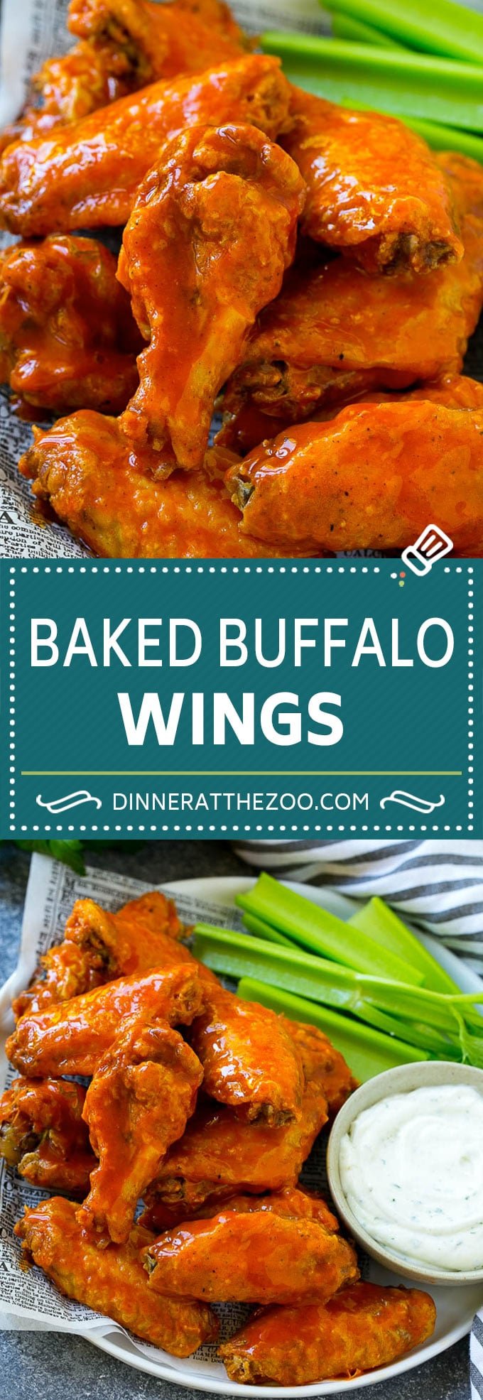 Baked Buffalo Wings Recipe | Buffalo Chicken Wings | Crispy Baked Chicken Wings #chicken #chickenwings #buffalochicken #appetizer #dinneratthezoo