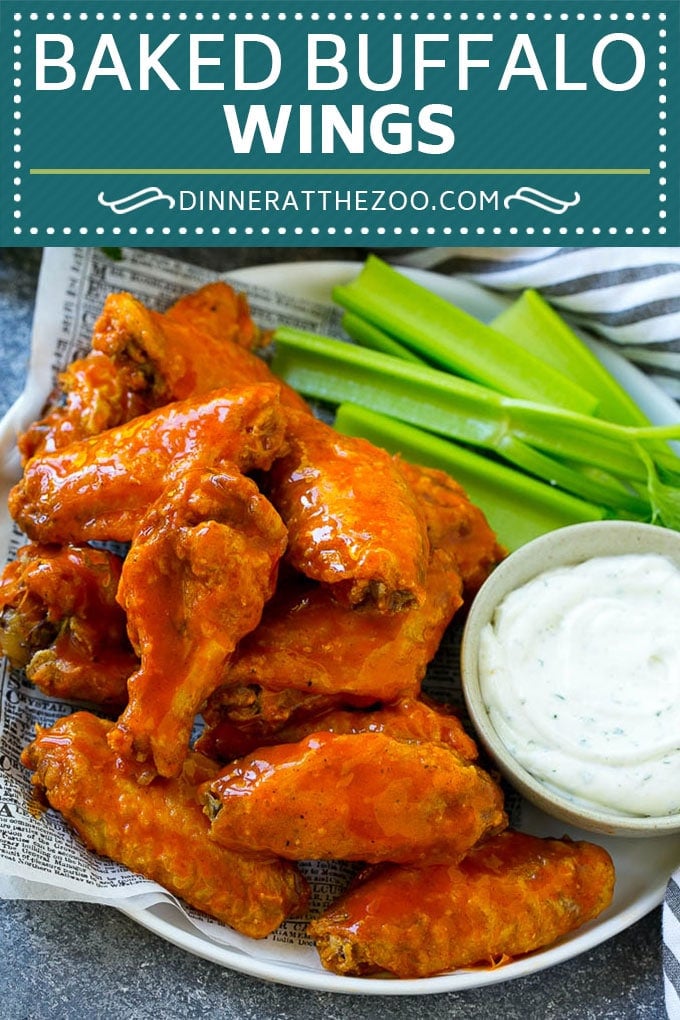 Baked Buffalo Wings Recipe | Buffalo Chicken Wings | Crispy Baked Chicken Wings #chicken #chickenwings #buffalochicken #appetizer #dinneratthezoo