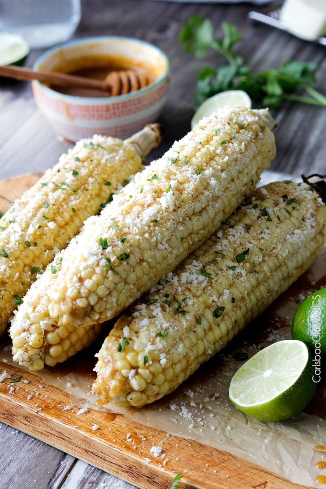 Chipotle lime corn on the cob.