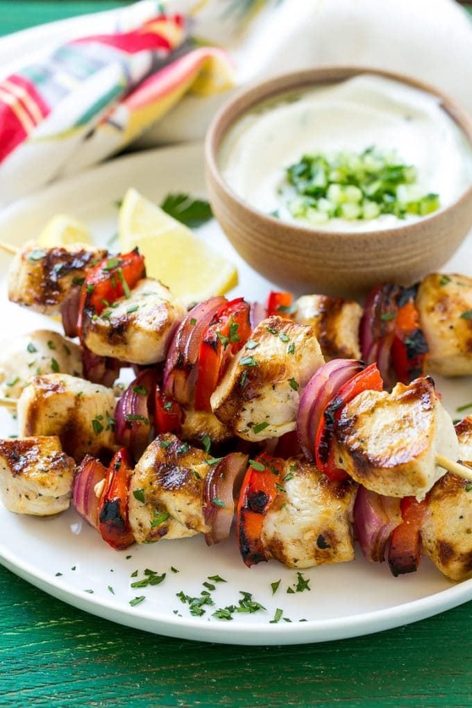 Grilled Chicken Kabobs - Dinner at the Zoo