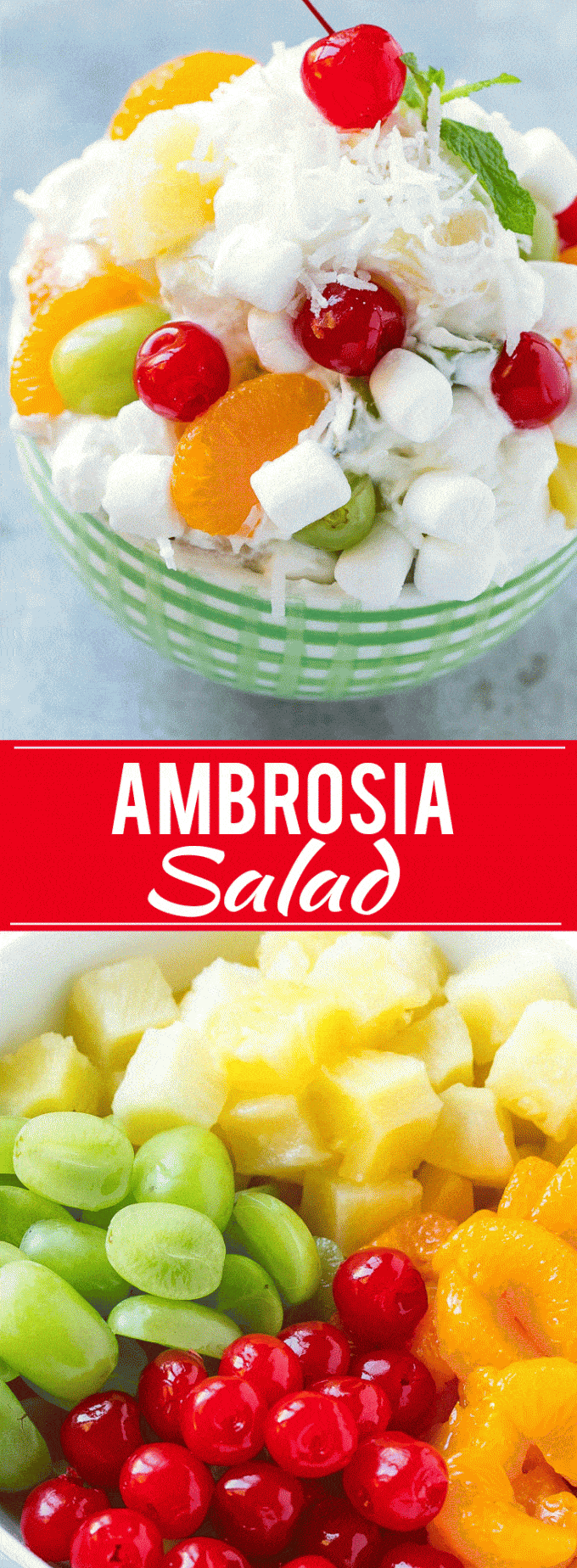 Ambrosia Salad Recipe | Fruit Salad | Potluck Dish #fruit #fruitsalad #coconut #marshmallows #dessert #dinneratthezoo