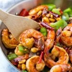 This recipe for Kung Pao shrimp is veggies, peanuts and plenty of shrimp, cooked in a savory and spicy sauce. Make your own take out in just 20 minutes!