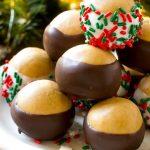 This recipe for buckeye balls is the classic peanut butter balls dipped in dark or white chocolate. A holiday treat that's both easy and energy efficient to make!