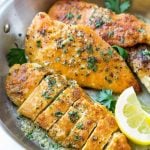 This recipe for lemon pepper chicken with butter sauce is a simple recipe that's ready in just 20 minutes! The perfect dinner for a busy weeknight.
