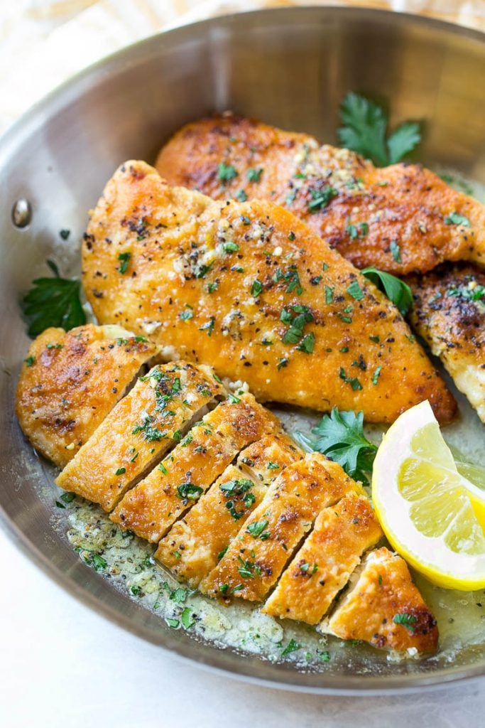 This recipe for lemon pepper chicken with butter sauce is a simple recipe that's ready in just 20 minutes! The perfect dinner for a busy weeknight.