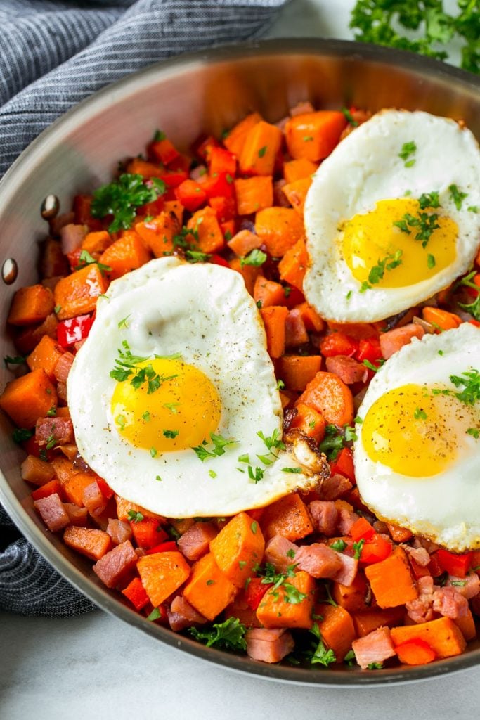 Sweet Potato Hash With Ham Dinner At The Zoo This Recipe For Sweet Potato Hash Is Full Of Ham Veggies And Potatoes