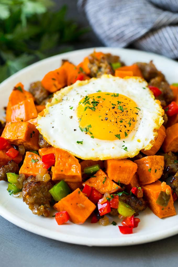 Sweet Potato Hash with Sausage - Dinner at the Zoo