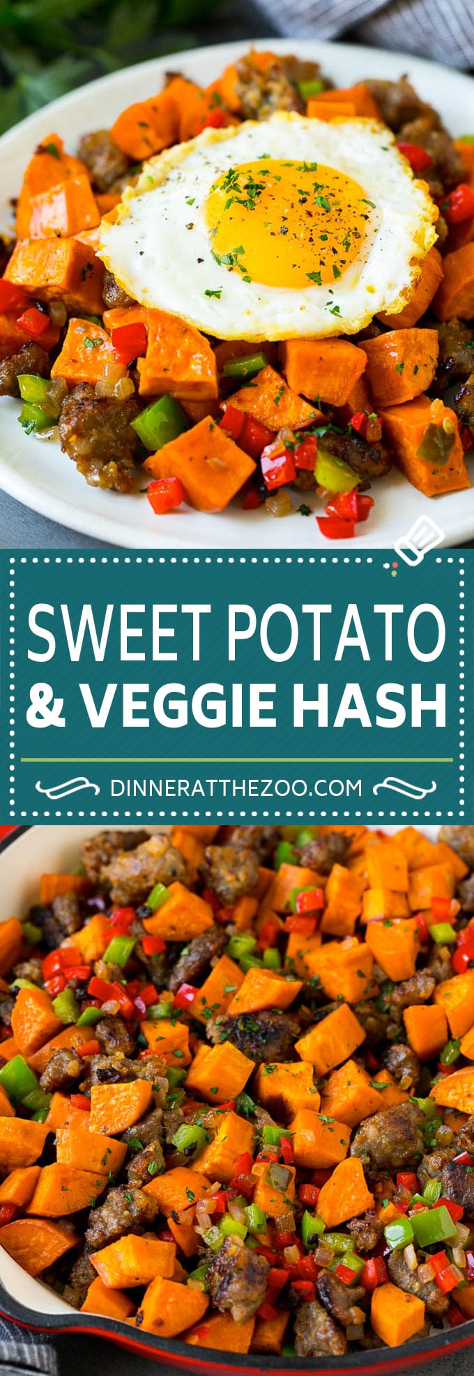 Sweet Potato Hash #sweetpotato #sausage #breakfast #brunch #dinneratthezoo