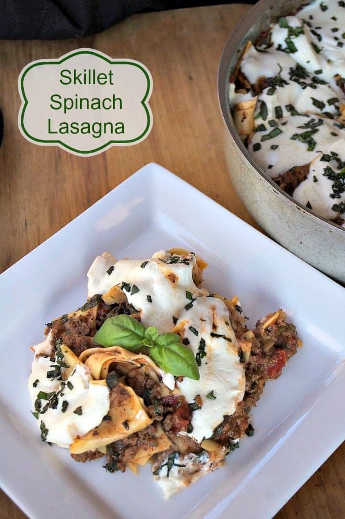 Skillet Spinach Lasagna
