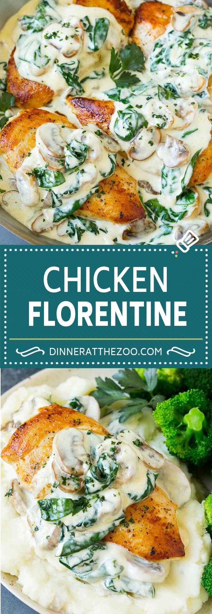 Chicken Florentine Recipe | Spinach Chicken | Mushroom Chicken #chicken #spinach #mushrooms #lowcarb #keto #dinner #dinneratthezoo