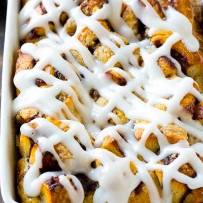 This cinnamon roll french toast casserole is a breakfast favorite that's simple to make.