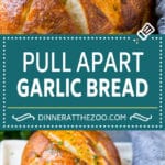 Pull Apart Bread | Garlic Bread | Cheese Bread #bread #garlic #cheese #sidedish #appetizer #dinneratthezoo