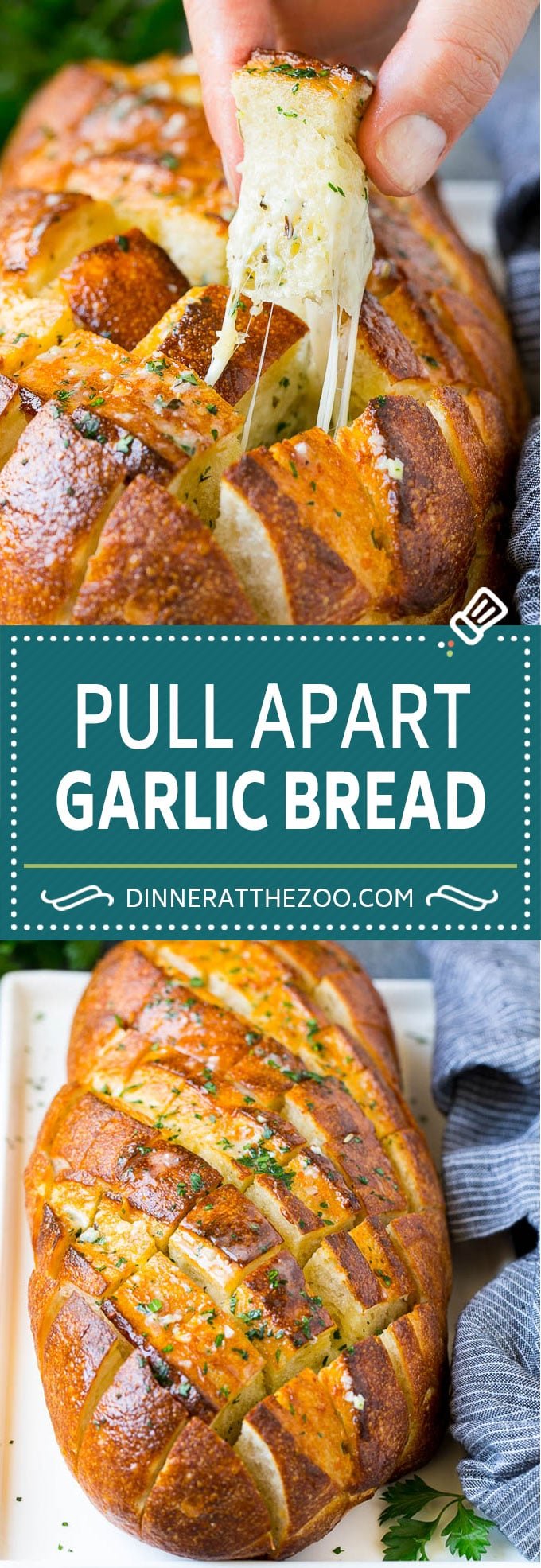 Pull Apart Bread | Garlic Bread | Cheese Bread #bread #garlic #cheese #sidedish #appetizer #dinneratthezoo