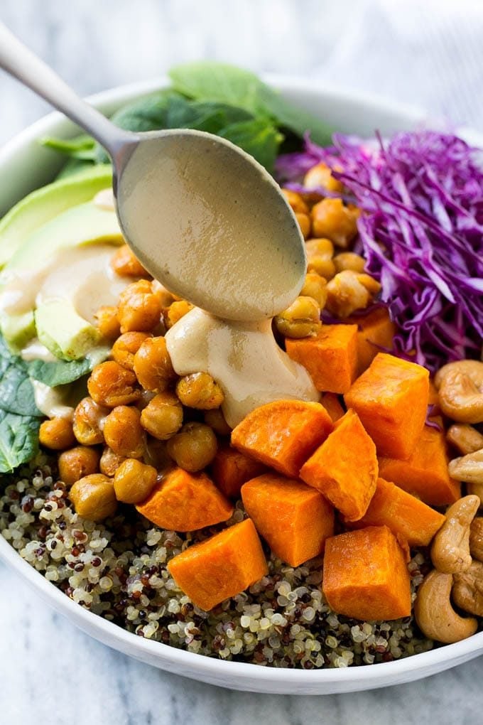 Easy Buddha Bowl + Creamy Tahini Sauce