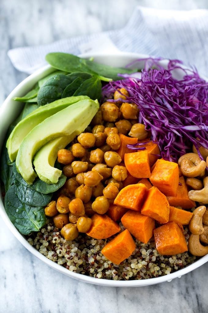 Buddha Bowls with Sweet Potatoes - Dinner at the Zoo