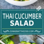 This refreshing Thai cucumber salad recipe tastes just like the restaurant version, and it only takes minutes to make!