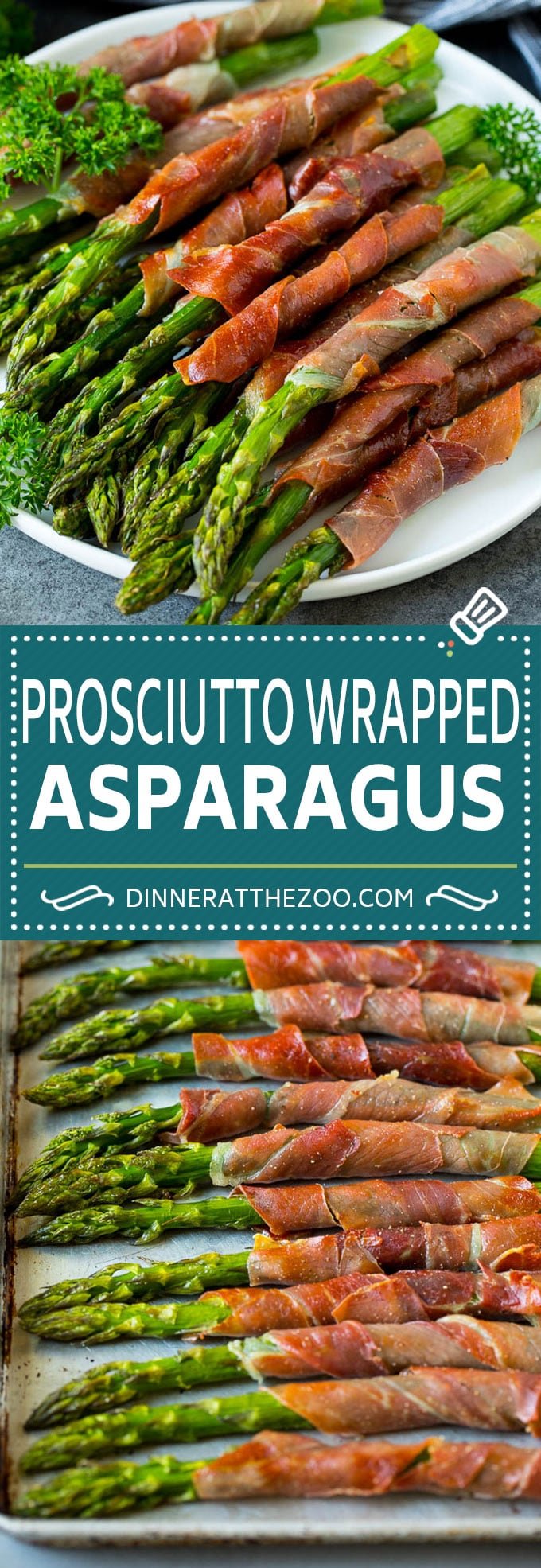 This prosciutto wrapped asparagus is fresh asparagus stalks flavored with savory prosciutto, then broiled to crispy perfection.