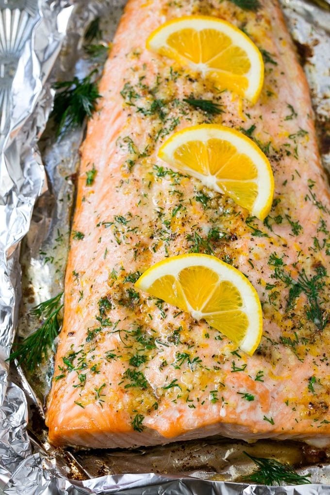 Salmon in Foil with Lemon and Dill - Dinner at the Zoo