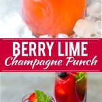 Berry Champagne Punch Recipe | Champagne Cocktail | Lime Cocktail | Berry Punch | Champagne Recipe