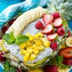 This tropical coconut chia pudding is an easy and healthy snack idea that's perfect for kids. Top it with an assortment of fresh fruit for an added boost of nutrition and color!