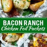 Bacon Ranch Chicken Foil Packets | Chicken in Foil | Foil Packet Recipe | Ranch Chicken