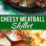 Cheesy Meatball Bake Recipe | Meatball Skillet | Italian Meatballs | Baked Meatball Recipe