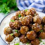 These easy teriyaki meatballs are coated in a sweet and savory sauce that's always a crowd pleaser. This recipe can be on the dinner table in less than 30 minutes, making it perfect for busy nights!