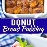 Donut Bread Pudding Recipe | Easy Bread Pudding | Cinnamon Donuts | Make Ahead Breakfast Recipe