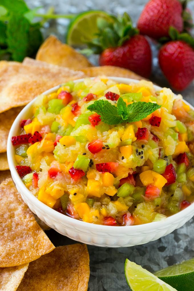 Fruit Salsa with Cinnamon Chips Dinner at the Zoo
