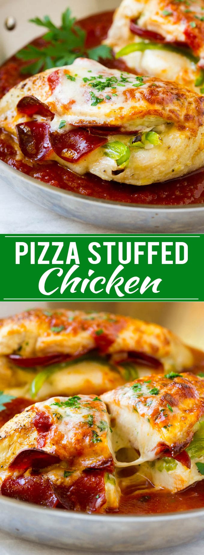 Pizza Stuffed Chicken - Dinner at the Zoo