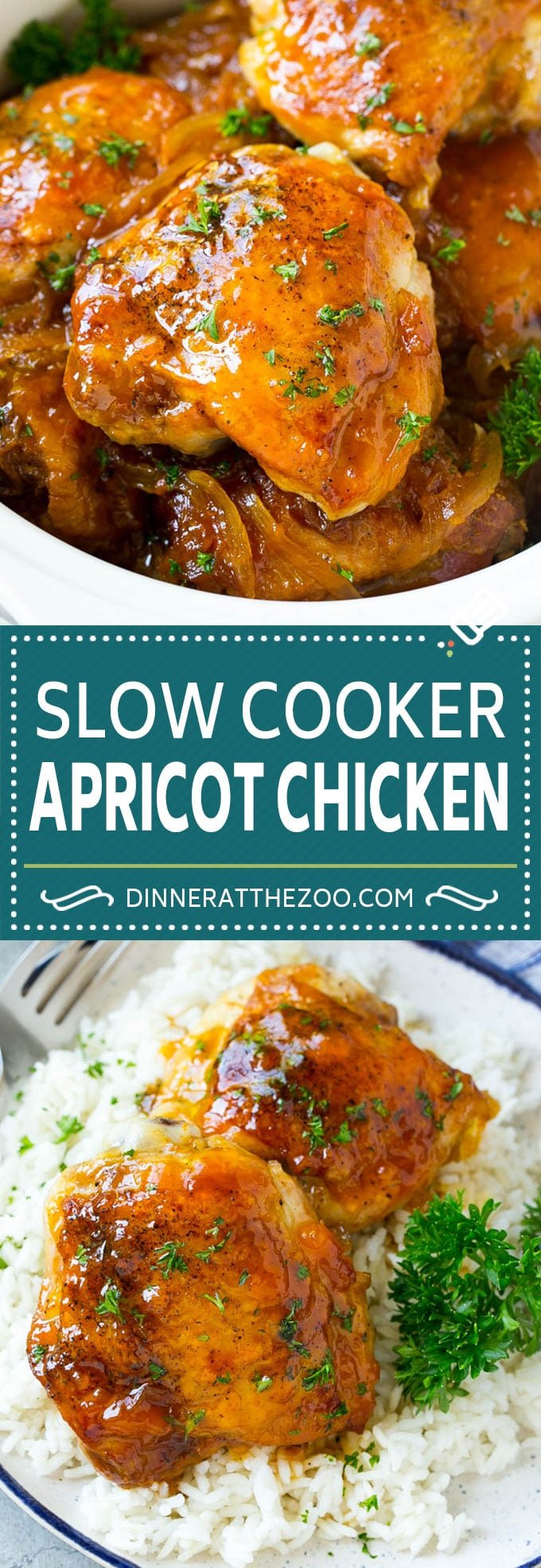 Slow Cooker Apricot Chicken - Dinner at the Zoo