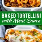 Baked Tortellin with Meat Sauce Recipe | Cheese Tortellini | Tortellini Recipe | Baked Pasta Recipe