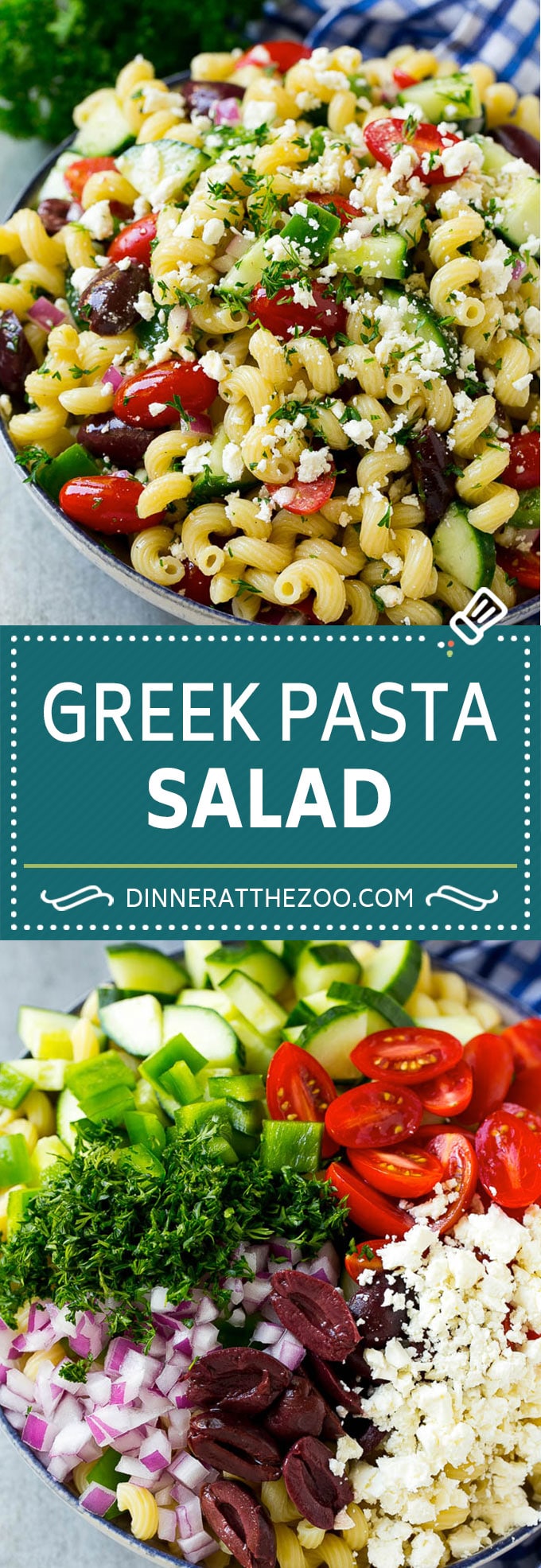 Greek Pasta Salad | Easy Pasta Salad | Vegetable Pasta Salad #pasta #salad #greek #cucumber #tomato #vegetarian #dinner #dinneratthezoo