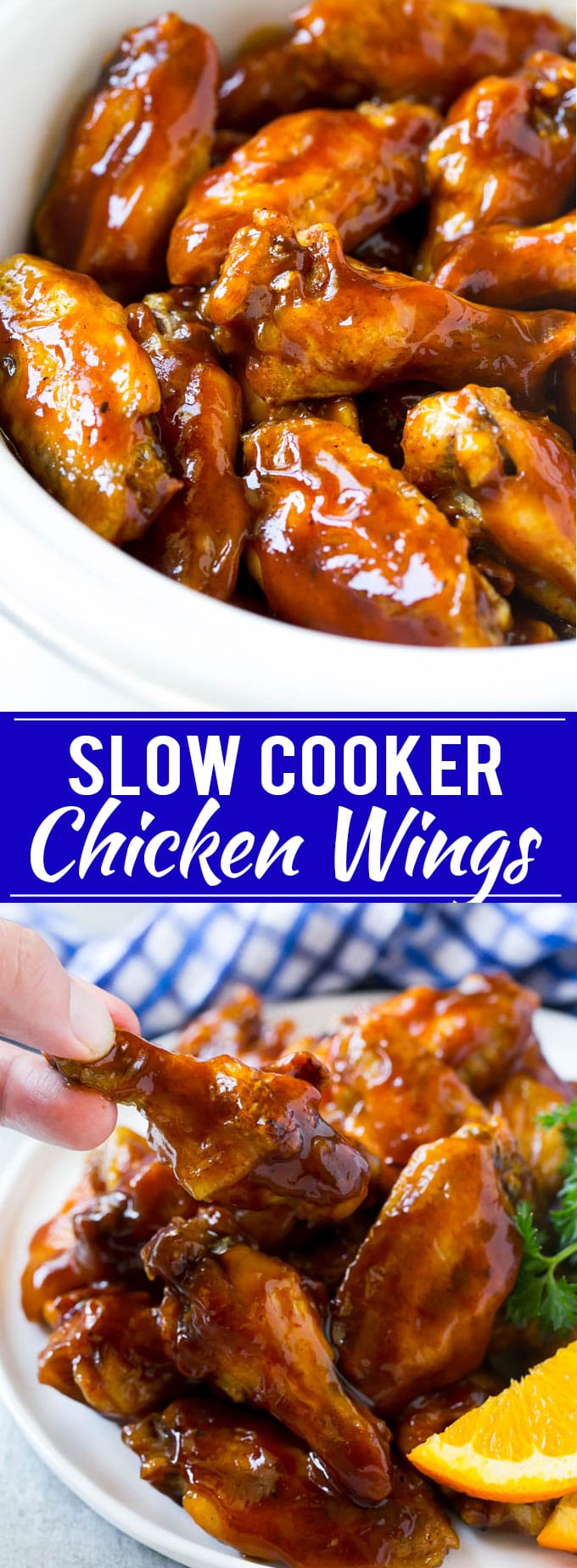 Slow Cooker Barbecue Chicken Wings | Crock Pot Chicken Wings | Barbecue Chicken Wings | Easy Chicken Wings #chickenwings #slowcooker #crockpot #bbqchicken #partywings #appetizer #dinneratthezoo