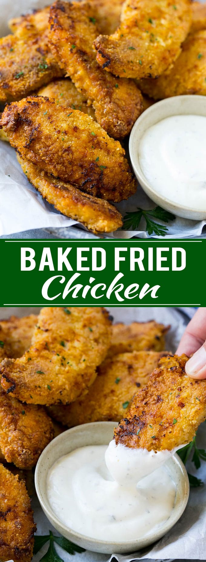 Baked Fried Chicken Recipe | Oven Fried Chicken | Baked Chicken Fingers | Crispy Chicken Fingers