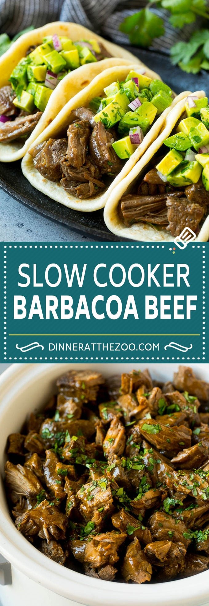 Slow Cooker Barbacoa | Beef Tacos | Crock Pot Beef Tacos #beef #tacos #crockpot #slowcooker #dinner #avocado #dinneratthezoo