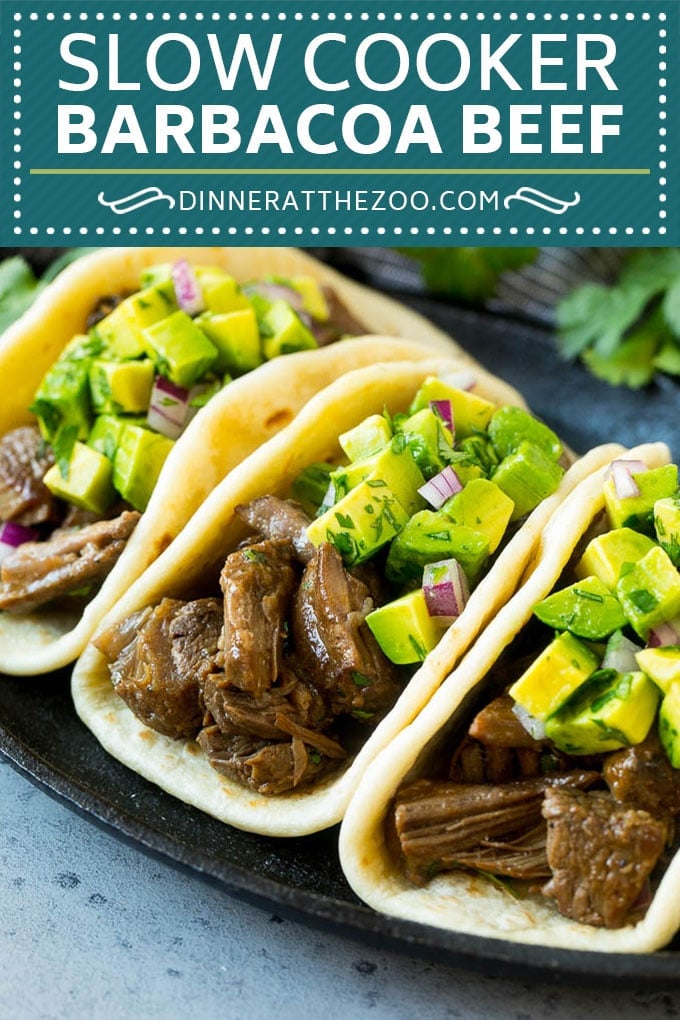 Slow Cooker Barbacoa | Beef Tacos | Crock Pot Beef Tacos #beef #tacos #crockpot #slowcooker #dinner #avocado #dinneratthezoo