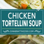 Chicken Tortellini Soup #soup #chicken #pasta #tortellini #slowcooker #crockpot #dinner #dinneratthezoo