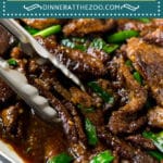 This Mongolian beef recipe is thinly sliced steak that's seared until crispy, then coated in a sweet and savory sauce.