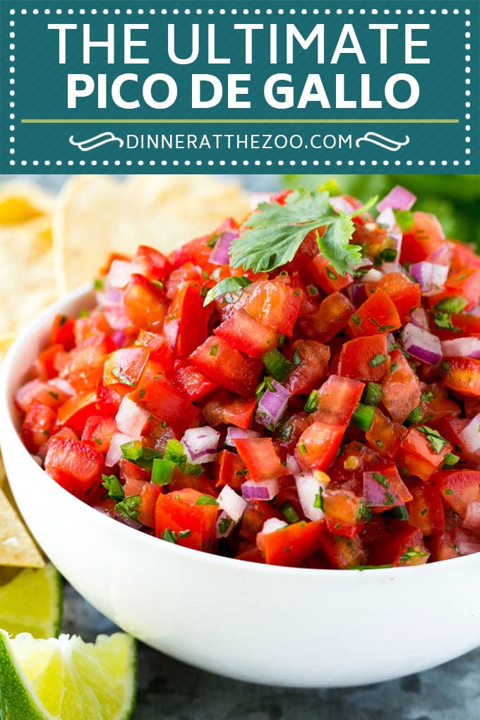 Pico de Gallo Recipe | Homemade Salsa Recipe | Salsa Fresca Recipe #salsa #salsafresca #picodegallo #snack #appetizer #dinneratthezoo